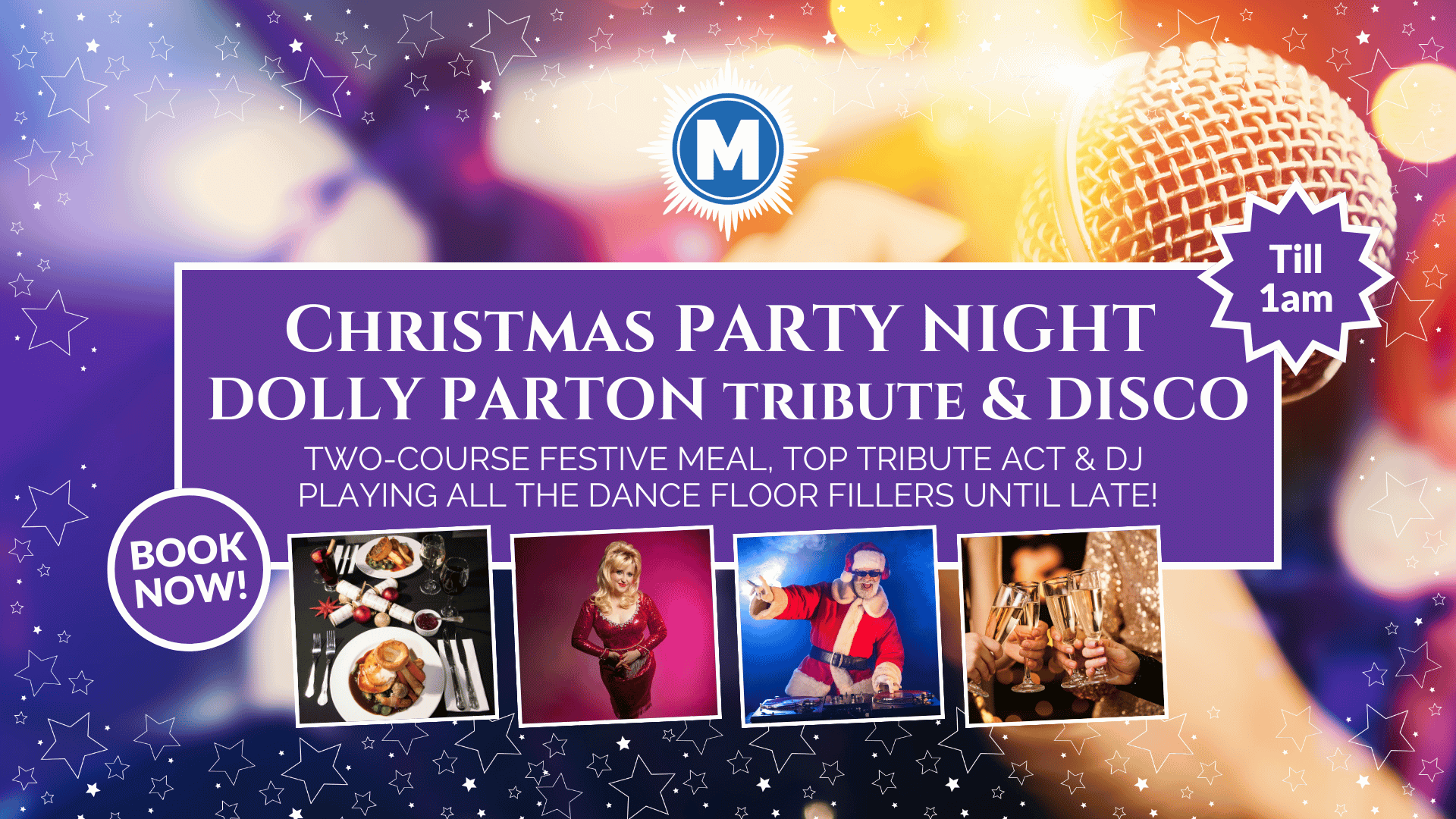 Metropolitan Bushey Christmas Party Night with Dolly Parton Tribute and Disco in Watford