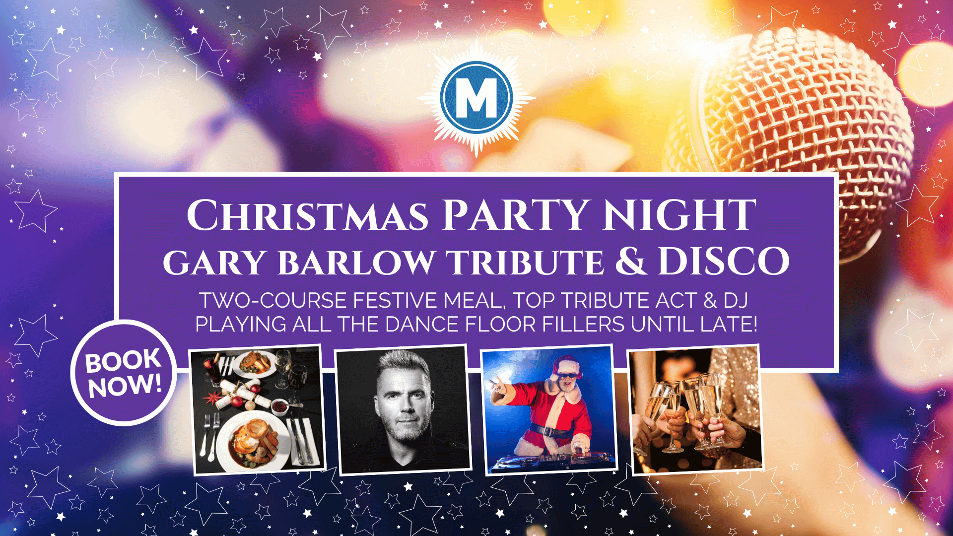 Metropolitan Bushey Christmas Party Night with Gary Barlow Tribute and Disco in Watford